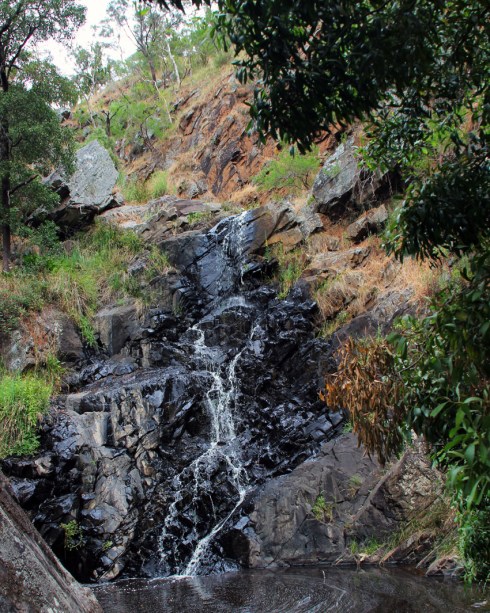 Ingalalla falls desceding into the creek